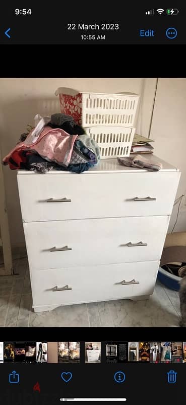 white deep dresser