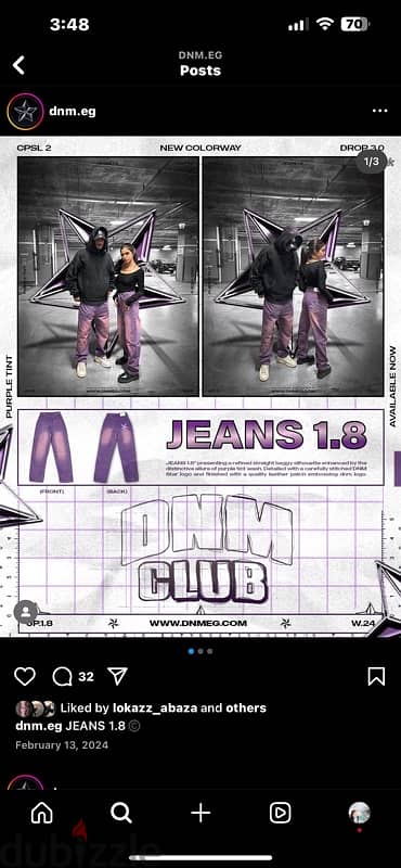 dnm purple jeans