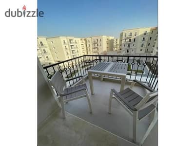 Modern Furnished Apartment with an Open View of the Swimming Pool for Rent in Mivida Compound, New Cairo.