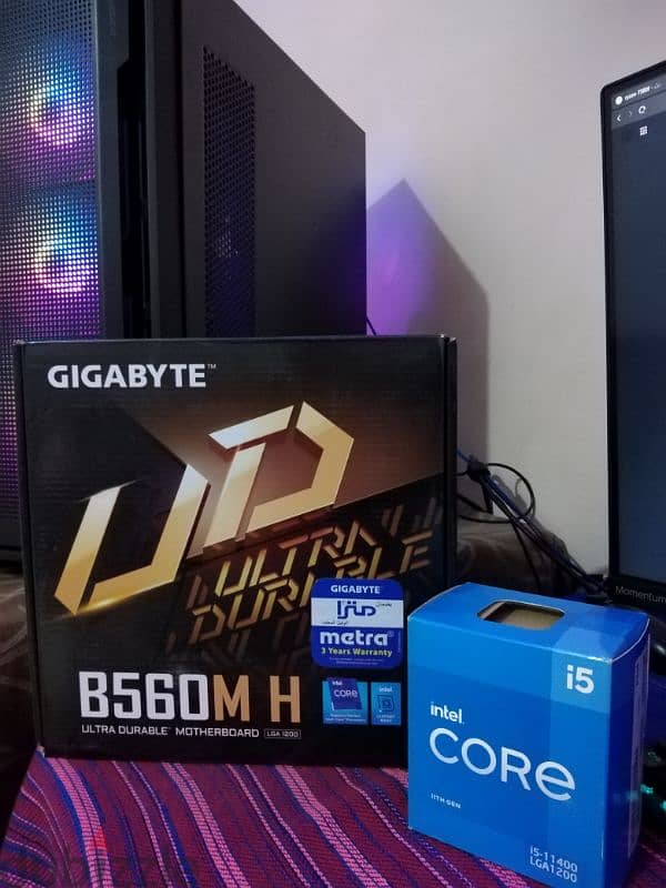 intel Core i5 11400 + Gigabyte b560m h 0