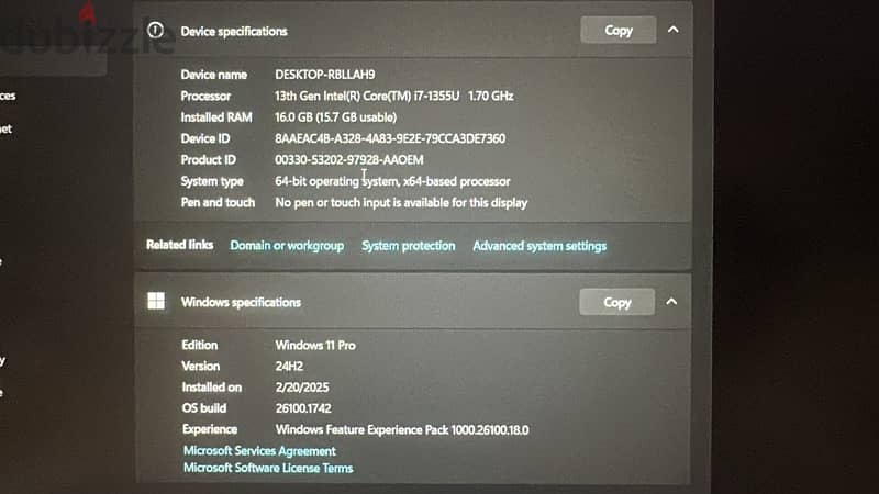 HP laptop 15-fd0018nx i7 13th gen 5