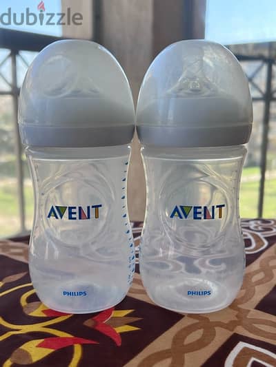 PHILIPS Avent Natural Baby Bottle, 260ml, 2Bottles, white, 1month