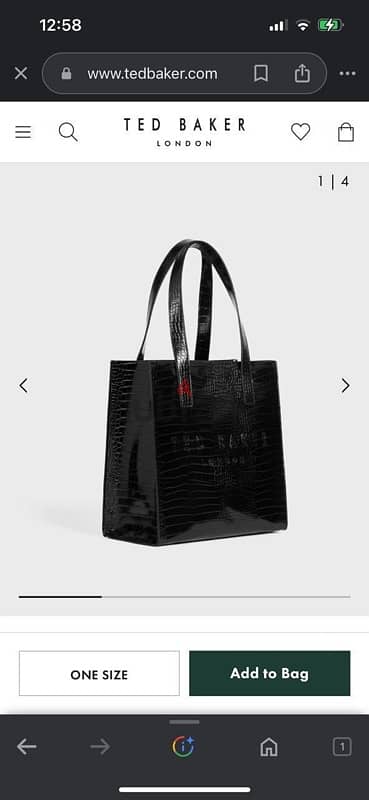 Ted Baker REPTCON croc small tote bag 2