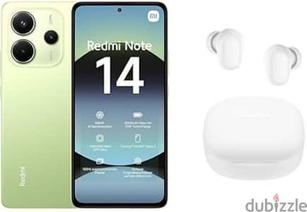 Redmi note 14 lime green + Redmi buds 6 Play