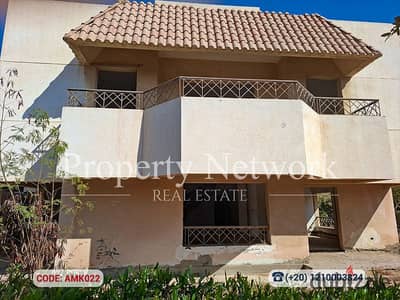 Unfinished  Villa  For Sale in Rehab City -New Cairo ,Phase 1 Model: K ,ready to move , prime location