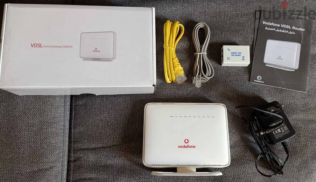 راوتر فودافون VDSL  سرعة عالية بالكرتونة وجميع مشتملاته 0