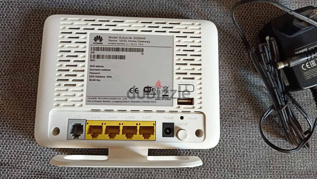 راوتر فودافون VDSL  سرعة عالية بالكرتونة وجميع مشتملاته 3