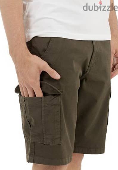 Men's Shorts Cargo Elegant , Gabardine , Color Oil