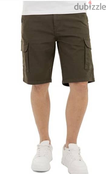 Men's Shorts Cargo Elegant , Gabardine , Color Oil 1