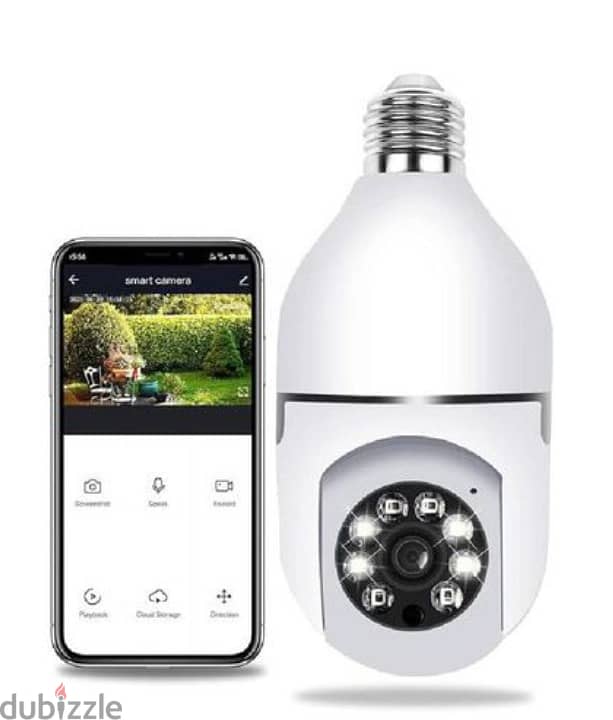 Smart Home Light Bulb Lamp Wifi 2MP Camera 360 Degree Pnaoramic Wirele 1