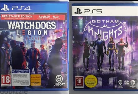 للبيع watch dogs legion ps4 و Gotham knights ps5