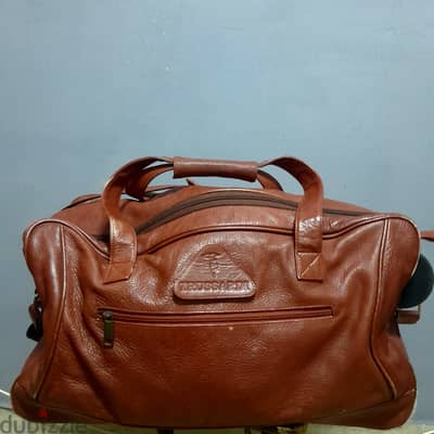 Vintage Trussardi Leather Duffle Bag