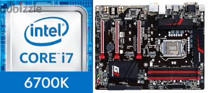 Intel core i7 6700k + Gigabyte z170 gaming 3 + 2 ram 8gb