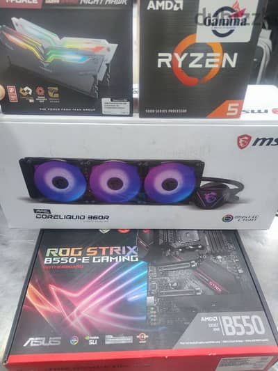 B550 Rog Strix E wifi6 & Ryzen 5 5600x & Ram 32 + Cooler 360R Msi Argp