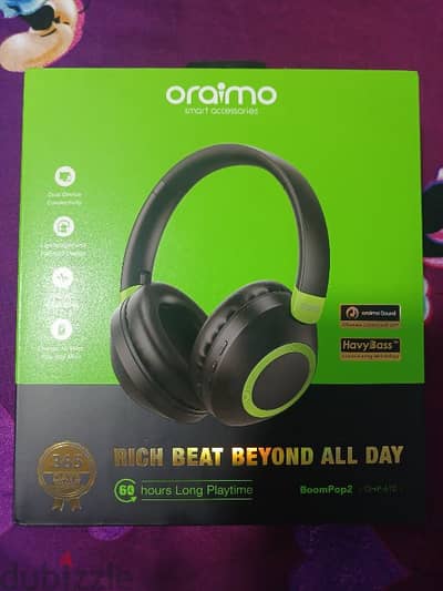 oraimo BoomPop 2 ENC سماعات لاسلكية فوق الأذن