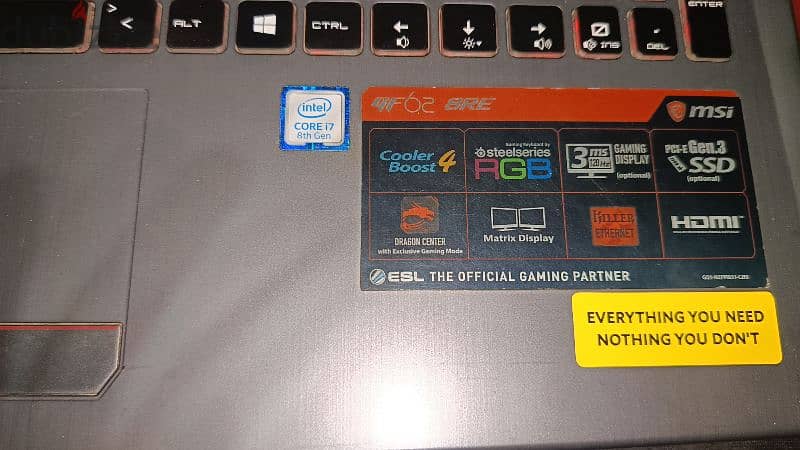 MSI GF62 8RE gaming laptop 5