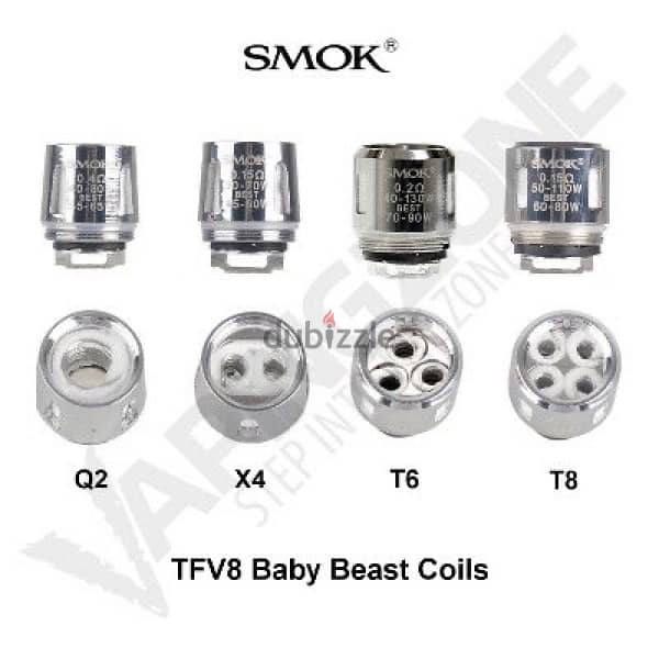 كويل فيب سموك  SMOK Vape جميع موديلات TFV8 baby ، TFV8 0