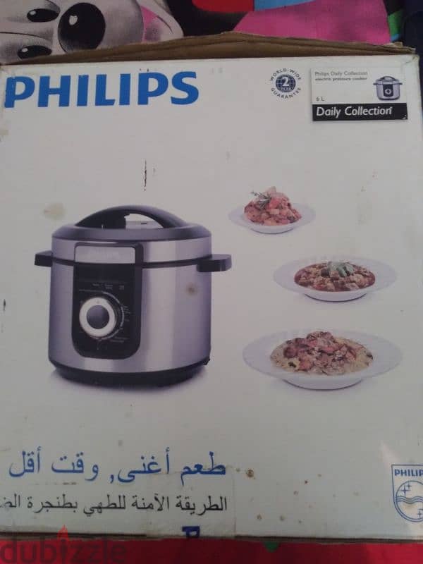 طنجره (حله) ضغط كهربائية جديده   6 لترات philips 6L وارد الخارج 1000w 3