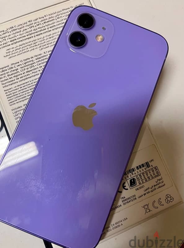 iphone 12 128g purple battery100% 2