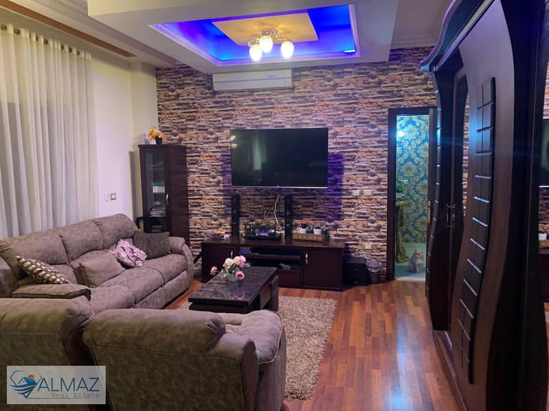 High lux Furnished apartment with air conditioning for rent in Nakheel Compound in first settlement 0