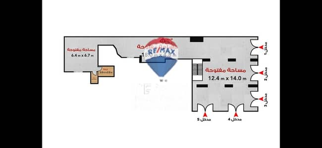 Commercial spaces with an area of ​​330 meters