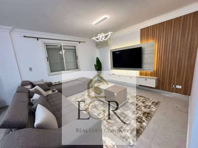 Furnished apartment for rent in Al Rehab, first residence, 172 square meters, with a club view