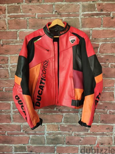 Ducati genuine leather jacket - جاكيت موتوسيكل جلد طبيعي دوكاتي