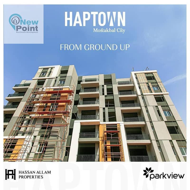 Apartment for immediate delivery with 10% down payment from Hassan Allam Haptown Mostakbal City Compound 0