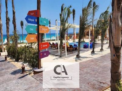 With a 31% cash discount a super luxurious finished chalet for sale in the best areas of Ras El Hekma Cali Coast Compound