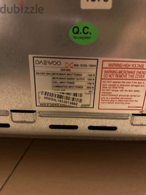 daewoo microwave 4