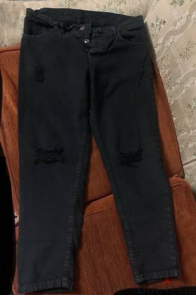 Black denim لم يستخدم  مقاس 30