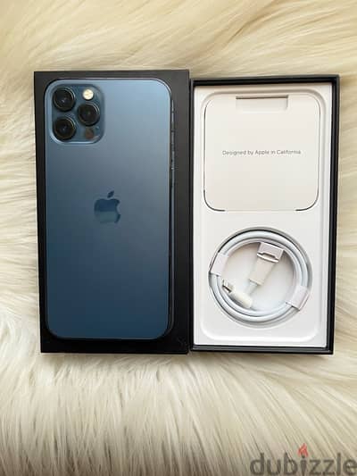 iphone 12 pro blue 256 giga with box from tradeline