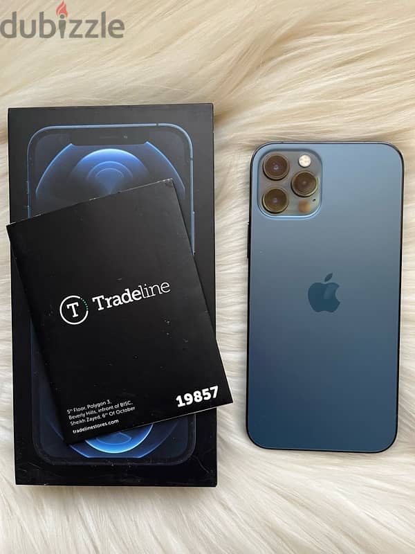 iphone 12 pro blue 256 giga with box from tradeline 2