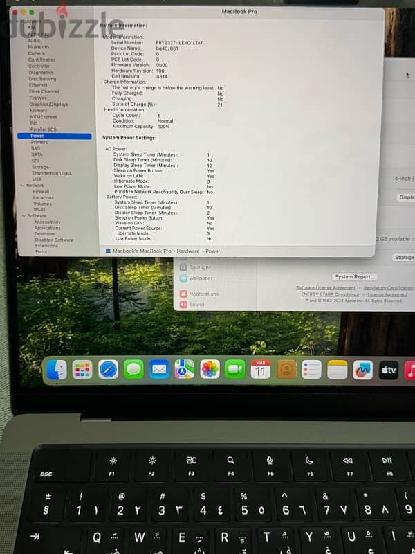Macbook Pro M1pro 14 Inch 1 Tera جديد تماما انشحن ٦ مرات فقط اعلي نسخة 6
