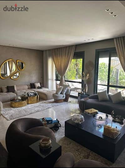 Apartment 172 sqm + garden 63 sqm, finished, for sale in installments in the Fifth Settlement, in the 90 Avenue Compound, next to the American Univers