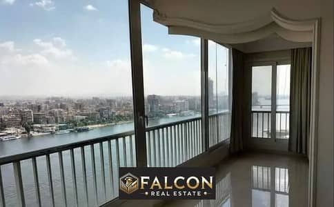 Directly on Nile River next to Hilton Maadi first row apartment fully finished furnished with appliances and air conditioners for sale