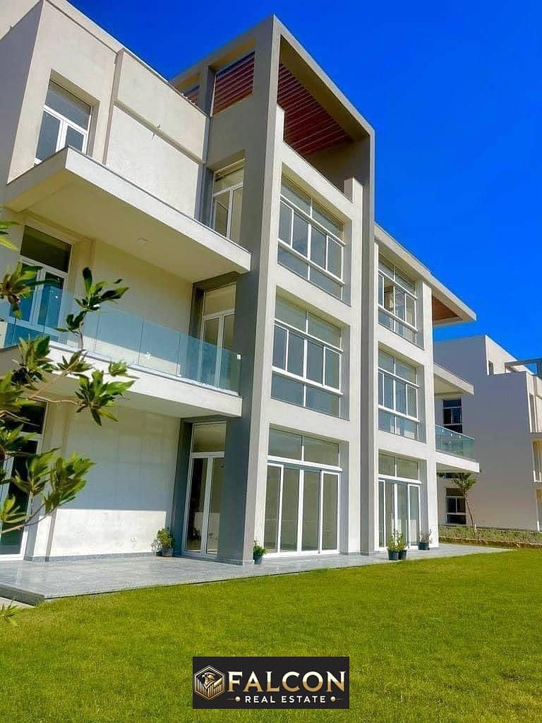 Apartment with a private garden and a view of the lagoon, fully finished in Mazarine New Alamein and installments up to 10 years 0