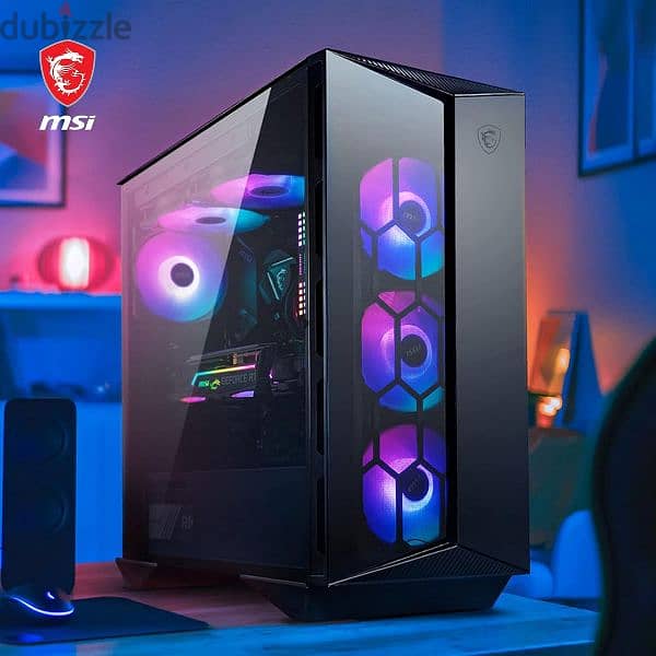 MSI MPG GUNGNIR 110R Mid Tower Gaming Computer Case - Black 7