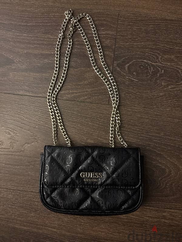 The GUESS Dilla Micro Mini Crossbody in black 1