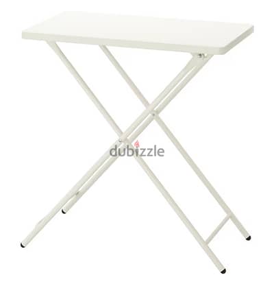 IKEA Table white foldable 70x42 ترابيزة معدنية قابلة للطي