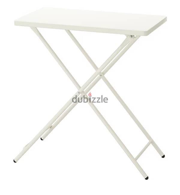 IKEA Table white foldable 70x42 ترابيزة معدنية قابلة للطي 0