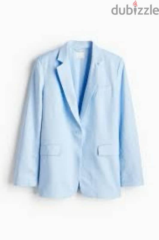 linen-blend blazer H&M 0