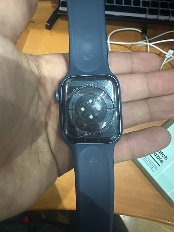 apple watch series 7 45mm blue aluminum case in a very good condition 8