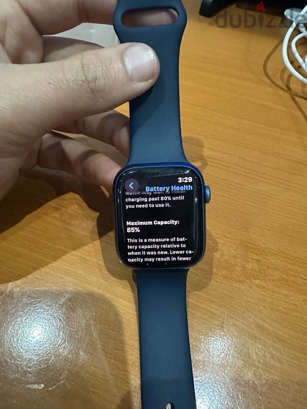 apple watch series 7 45mm blue aluminum case in a very good condition 9