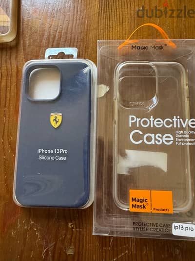 IPHONE 13 pro covers (1 new, 1 used “geezi” original)