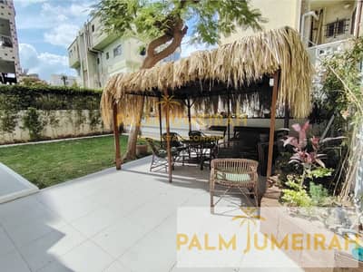 Apartment for sale furnished 90 m + 200 m garden Al Maamoura Beach