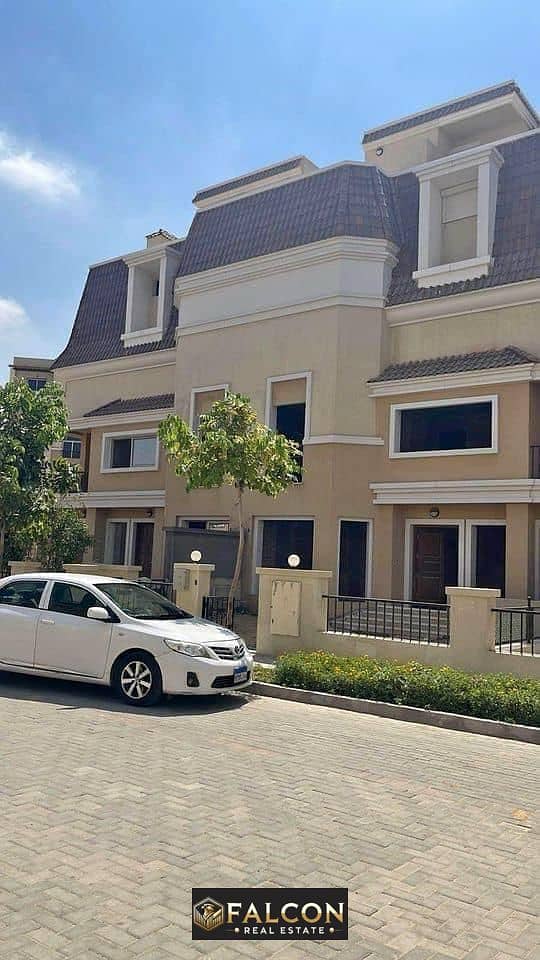 Without down payment and 12 years installments 3 floors villa full greenery view next to Madinaty for sale Sarai New Cairo Fifth Settlement 0