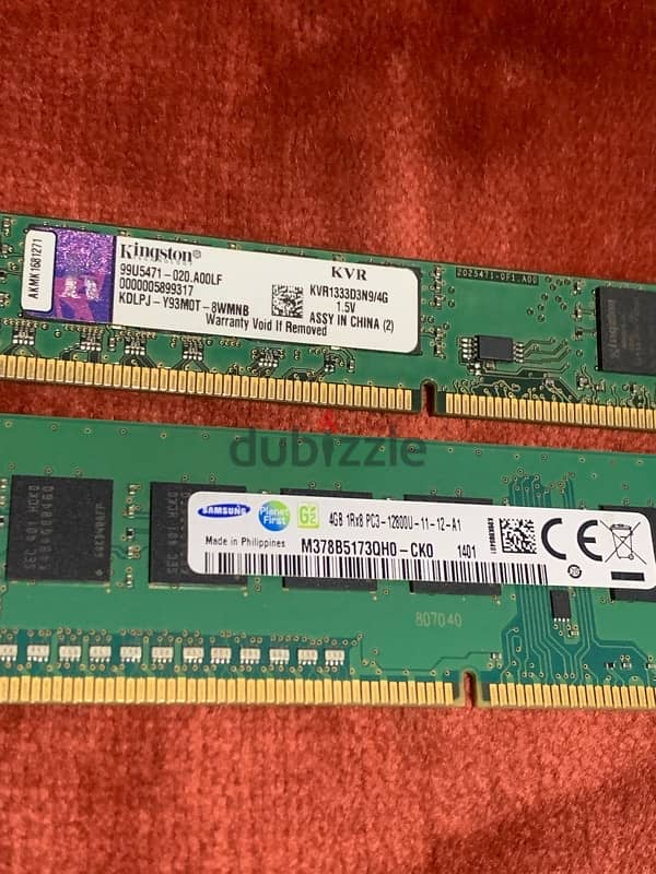 Ram (2x4) DDR3 مع intel Core i5 4570 1