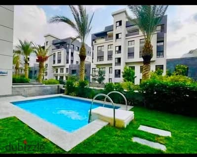 Apartment 195m for sale in Trio Gardens Compound flexi finishing over 10 years in a very prime location view on landscape