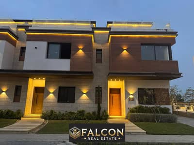 Twin house for sale with a 5% down payment in a prime location in the Fifth Settlement in Azhar Compound, near Cairo Airport